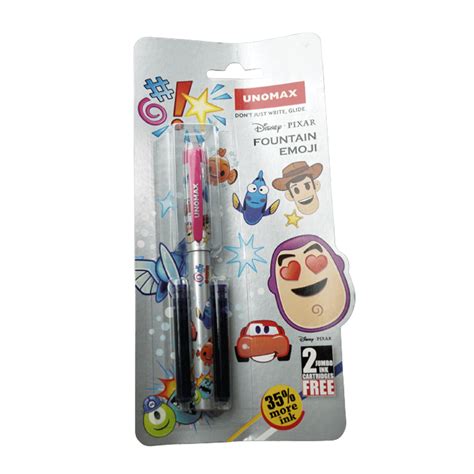 Unomax Disney Emoji Pink Color Multi Cartoon Designed Body Fine Nib ...
