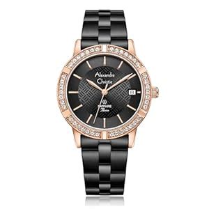Buy Alexandre Christie AC 2A82 LDB Ladies Passion Watch - Black Rose ...