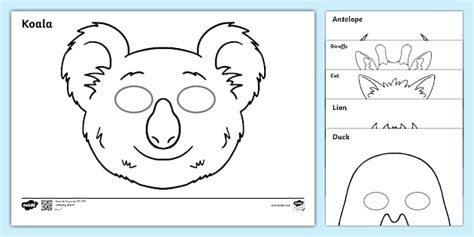 Animal Mask Colouring Pack