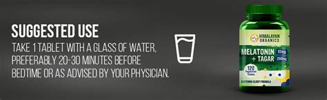 Buy Himalayan Organics Melatonin 10Mg + Tagar 250Mg Supplement With ...