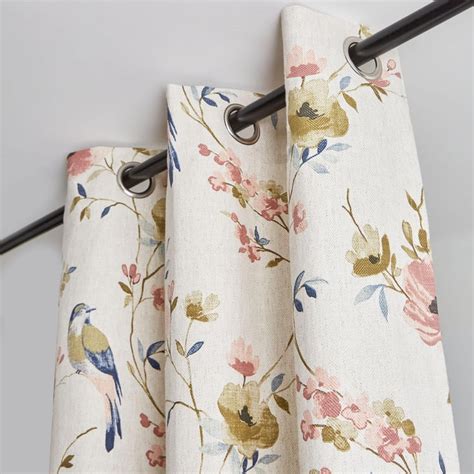 Buy Mellow Elm 1Pc Floral Print Light Filtering Door Curtain from Home ...