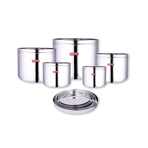 Buy Utility Canister - 5 Apple Boxes Stainless Steel Storage Container ...