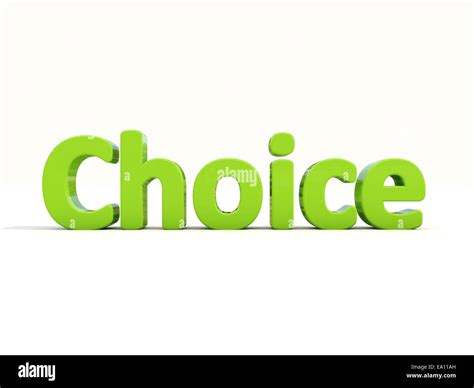 3d word choice Stock Photo - Alamy