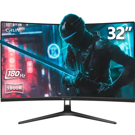 CRUA 32" 165Hz/180Hz Curved Gaming Monitor, FHD 1080P 1800R Computer ...