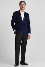 Buy Men Navy Slim Fit Solid Party Two Piece Suit Online - 888496 ...