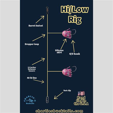 Charlies Bucktail Custom Hi/Low Rig - Tyalure Tackle