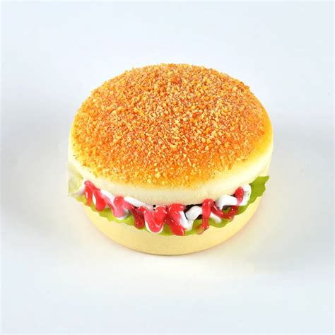 Realistic fake scented burger squishy with fridge magnet – Kidspark
