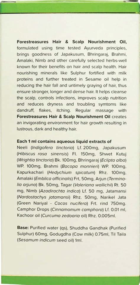 Buy FORESTREASURES HAIR & SCALP NOURISHMENT OIL | PROMOTE HEALTHY HAIR ...