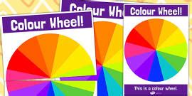 Colour Wheel Arabic/English - Colour Wheel (teacher made)