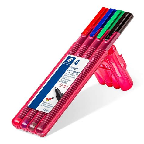 Staedtler Triplus Permanent Pen Set - Pack of 4 (Multicolor) : Amazon ...