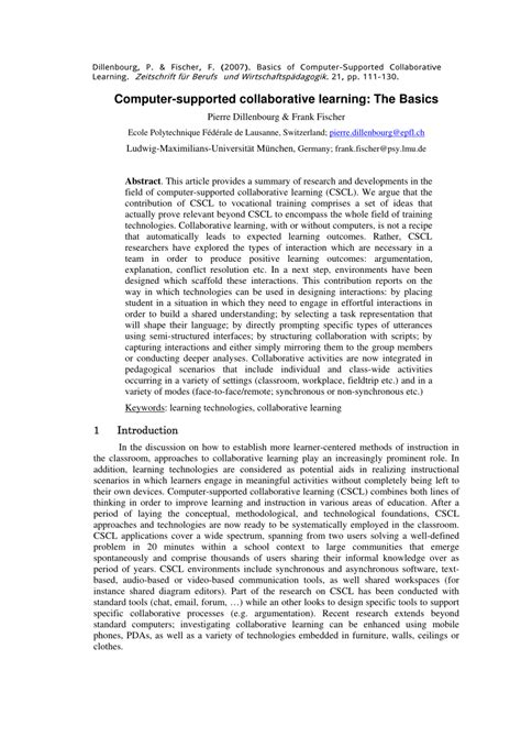 Computer Supported Collaborative Learning 的图像结果