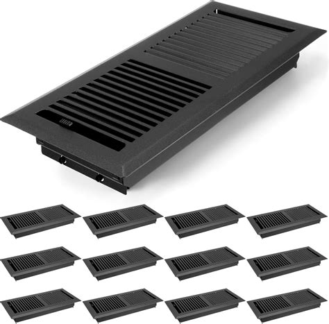 12 Pcs Black Floor Vent Covers 4" x 10" Decorative Floor Register Heavy ...
