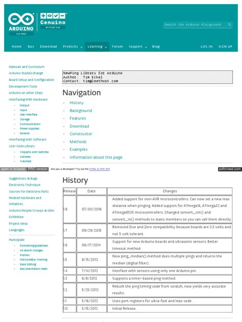 Image result for NewPing Arduino Library