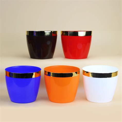 Mini Plastic Pots (5 inch) - Set of 5