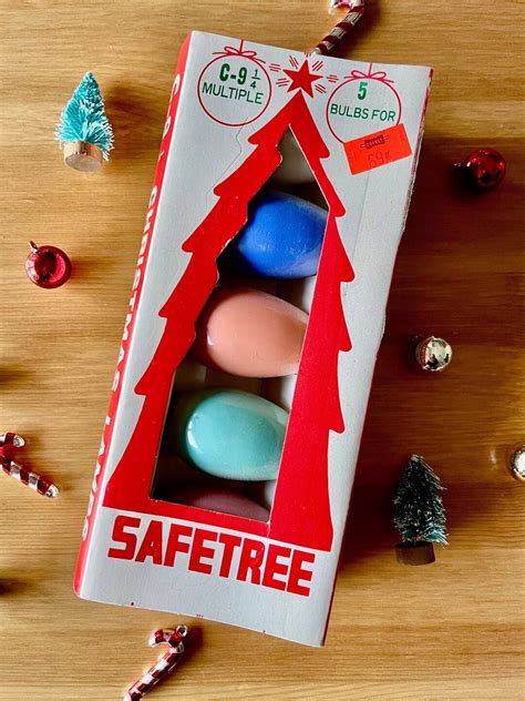 Vintage Christmas Safetree Lights-large Vintage Christmas Tree Bulb ...
