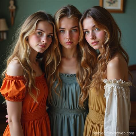 Portrait of Models Anna Maligoshik, Raplhs and Palvin | Stable Diffusion Online