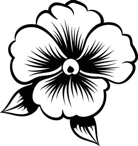 Black and white flower clip art 50141033 Vector Art at Vecteezy