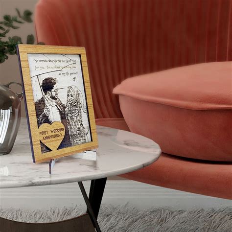 Customized Photo Carved Wooden Standee Frame – Picloon