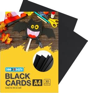 Flipkart.com | DOODLEDASH Black Cards A4 Size Black Cards A4 180 gsm ...