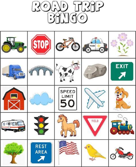 Printable Road Trip Bingo - Etsy