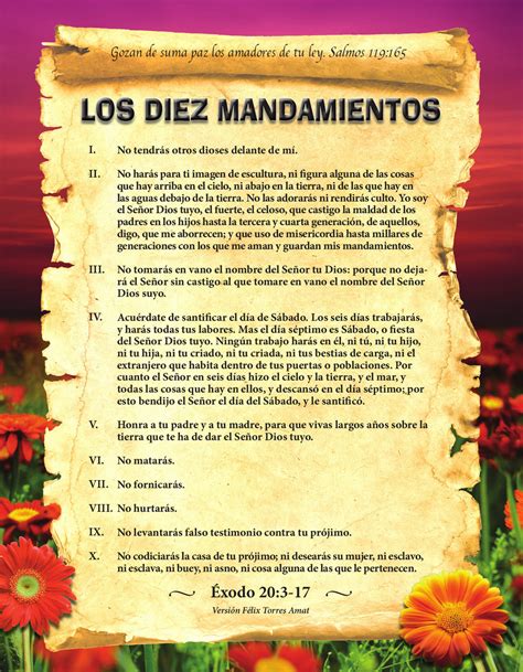 Ten Commandments Double-sided Poster, Spanish - Reformation Herald ...