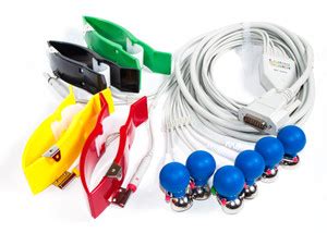 WELLNEST 12-Lead/12-Channel/10-Wire Banana type ECG Cables with ...