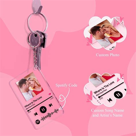 Buy VEELU Custom Spotify Keychain with Picture Personalized Scannable ...