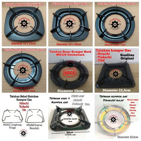 Jual TATAKAN DUDUKAN KOMPOR GAS RINNAI KAKI 4 6 QUANTUM HOCK HITACHI ...