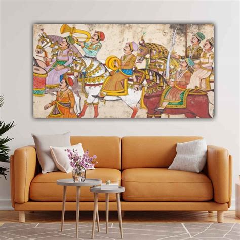 Innovision Beautiful Madhubani Painting Canvas Rajasthani Wall Art ...