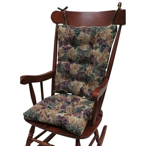 Rocking Chair Cushions Set Padded Cozy Jumbo Rocker