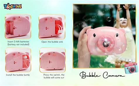 Buy Toyshine Kitty Face Bubble Camera Toys for Kids, Toddler with Music ...