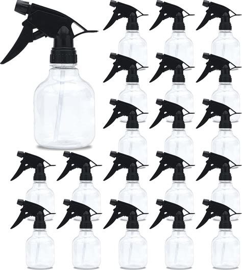 20PCS 8 oz Spray Bottle Clear Plastic Spray Bottles with Adjustable ...