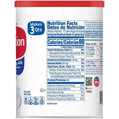 Great Value Evaporated Milk Nutrition Facts at Ava Soul blog
