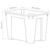 SAMLA box, transparent, 39x28x28 cm/22 l (15 ¼x11x11"/6 gallon) - IKEA