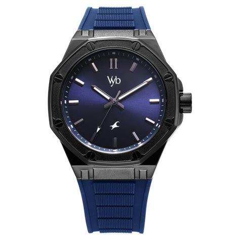 Buy Online Fastrack Vyb Rebel Quartz Analog Blue Dial Blue Color ...