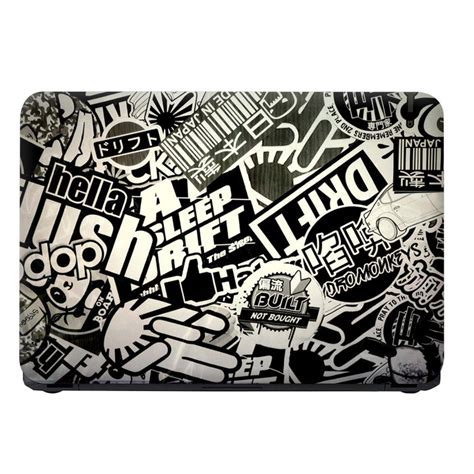 Shop Drift Sticker Bomb BW Laptop Skin | Buy Online Now – SkinsLegend