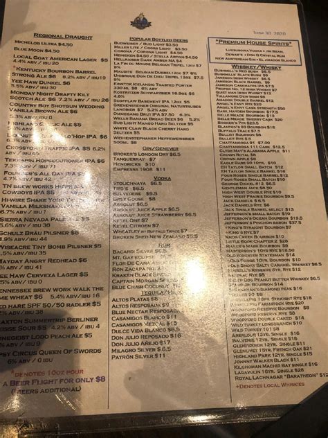 Menu at Local Goat - New American Restaurant Pigeon Forge, Pigeon Forge
