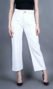 GLAMTROVE Flared Women White Jeans - Buy GLAMTROVE Flared Women White ...