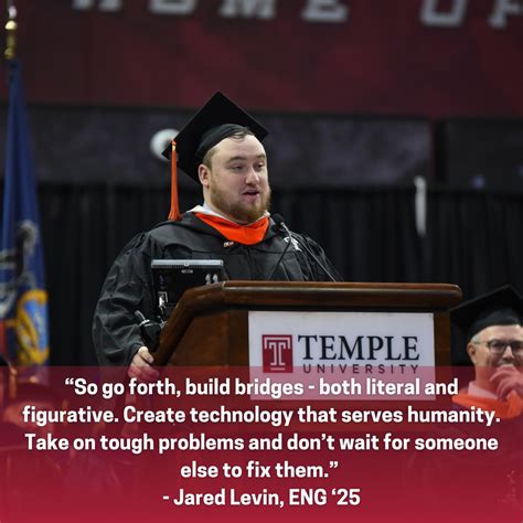Temple Engineering | Inspiring words from our student speaker, Jared ...