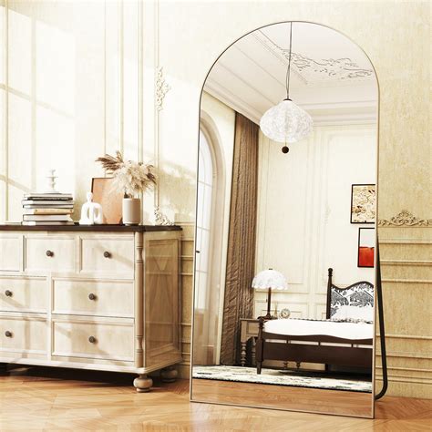 Easly Modern Arched Full-Length Mirror, 30"x71" Arched Floor Mirror ...