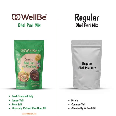 WellBe Bhelpuri + Chutney(Pack of 2x135g) – Wellbefoods