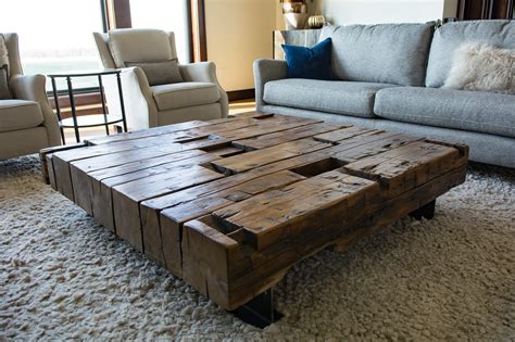 Reclaimed Beam Coffee Table - The Best Picture Of Beam