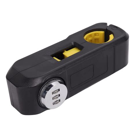 Bike Safety Padlock, Highly Visible Bike Handlebar Lock Black for ...
