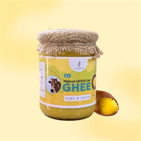 Aptayu Malnad Gidda Cow Ghee, 100% Pure Desi Malnad Cow Ghee-500ml | Aptayu