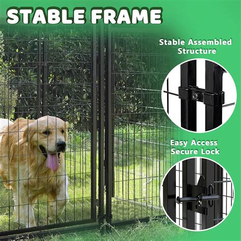 Buy LEMBERI 8x4x6 FT Outdoor Large Dog Kennel for Large Dogs, Heavy ...