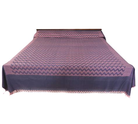 Buy Cotton Bed Cover Handloom Woven Coverlets Indian Bedspread for ...