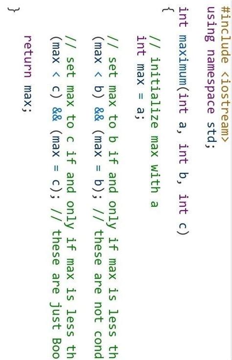 Write a program to find maximum of three numbers without using ternary ...