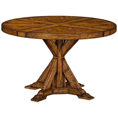 Rustic Style Round Dining Table at Evan Olsen blog