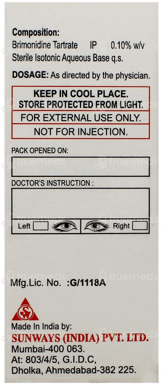 Cibrim Z Bak Free Eye Drops 5ml - Uses, Side Effects, Dosage, Price ...