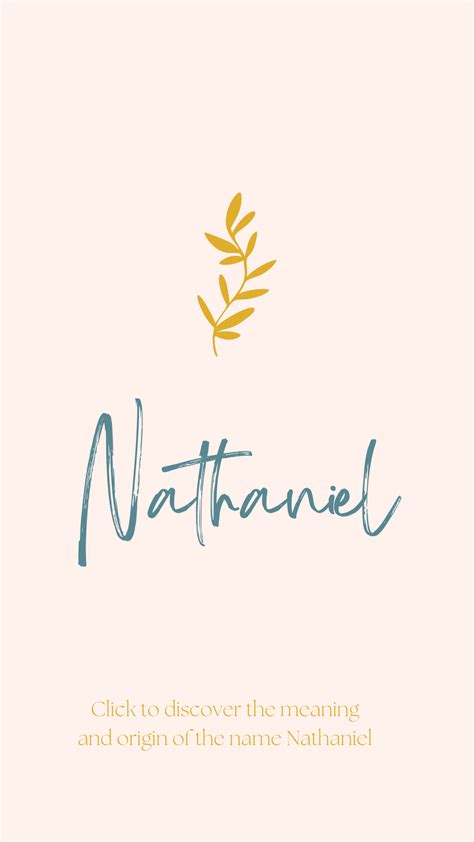 Nathaniel meaning and origin – Artofit